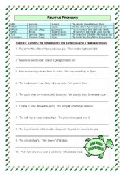 English Worksheet: Relative Pronouns