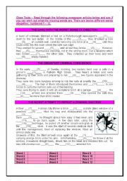 English Worksheet: An Introduction to Cloze Texts