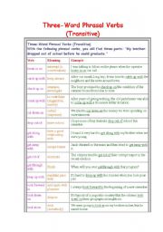 English Worksheet: Phrasal verbs