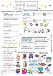 English Worksheet: Pronouns - Object and Possessive