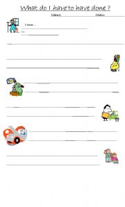 English Worksheet: Have to Have (something done)