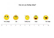 English Worksheet: How are you feeling today