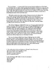 English Worksheet: The ocean bottom