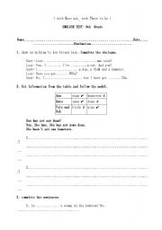 English worksheet: verb have got