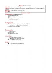 English Worksheet: UNIT PLAN : BUSINESS IS BUSINESS