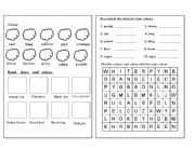 English Worksheet: colours