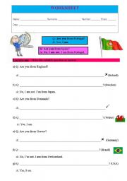 English Worksheet: Are_you_from_Portugal