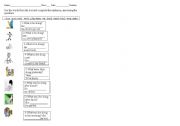 English Worksheet:  Actions
