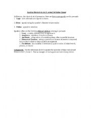 English Worksheet: Analyze Rhetoric in Shakespeares Julius Caesar