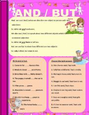 English Worksheet: AND / BUT