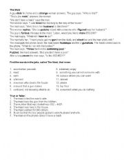 English worksheet: cleaning lady