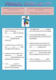 English Worksheet: Phrasal verbs with OFF