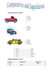 English Worksheet: Comparatives and Superlatives