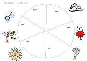 English worksheet: Weather words