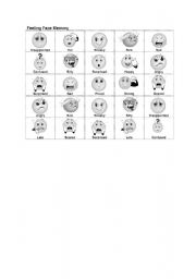 English Worksheet: Feeling faces