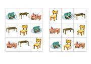 English worksheet: bingo classroom and prepositions