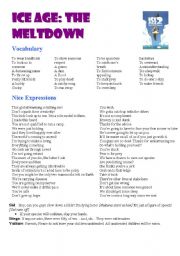 English Worksheet: Ice Age the Meltdown