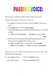 English Worksheet: Passive Voice
