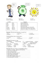 English Worksheet: am/is /are