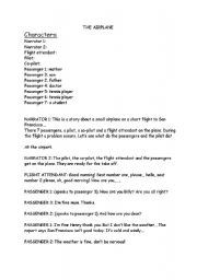 English Worksheet: THE AIRPLANE-Drama