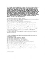 English Worksheet: Who Will Survive?