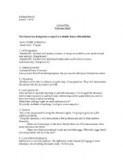 English worksheet: dino sheet