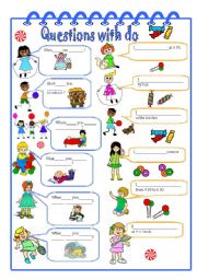 English Worksheet: Questions with do