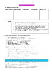 English worksheet: PRONOUNS &ADJECTIVES