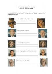 English worksheet: Passive Voice - Playing with pictures