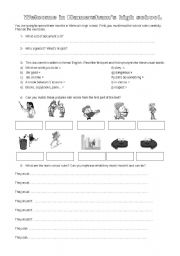 English Worksheet: school rules : what must you do?