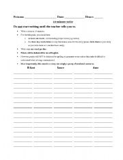 English Worksheet: Timed Write