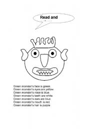 English worksheet: Bg green mnster