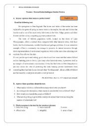 English Worksheet: English test