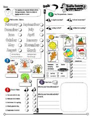 English Worksheet: Vocab Focus Series_08 Months & Seasons (Fully Editable + Key)