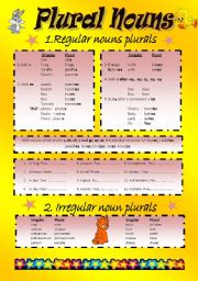 English Worksheet: HOW TO MAKE PLURAL NOUNS