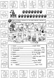 TENSES - PRESENT CONTINUOUS WITH 101 DALMATIANS