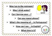 English Worksheet: Classroom language