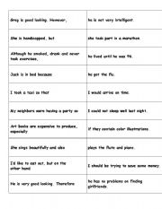 Linking words match sentences