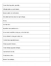 English worksheet: Linking words