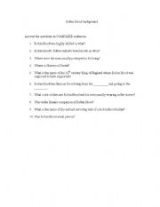 English Worksheet: Robin Hood background