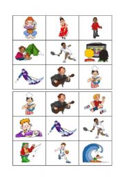English Worksheet: Free time and hobbies - Bingo 3/3