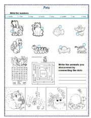 English Worksheet: Pets