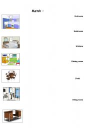 English Worksheet: Matching excersise