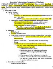 English Worksheet: Essentials of Industrialization, Immigration, and Urbanization