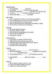 English Worksheet: REVIEW EXERCISES