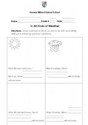 English Worksheet: In all kinds of weather