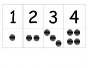 English worksheet: Subatizing card and number cards to 20