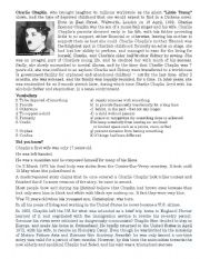 English Worksheet: charlie chaplin  by bill gates