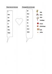 English Worksheet: remember pronouns (personal and possesive) esl - use