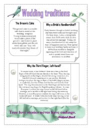 English Worksheet: Wedding traditions 3